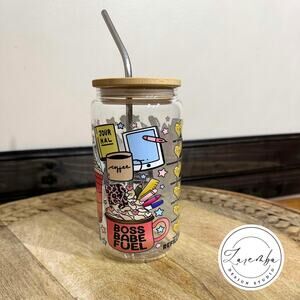 Boss Babe Fuel Libbey Cup, Working Office Beer Can Glass, 16 oz Sipper Glass